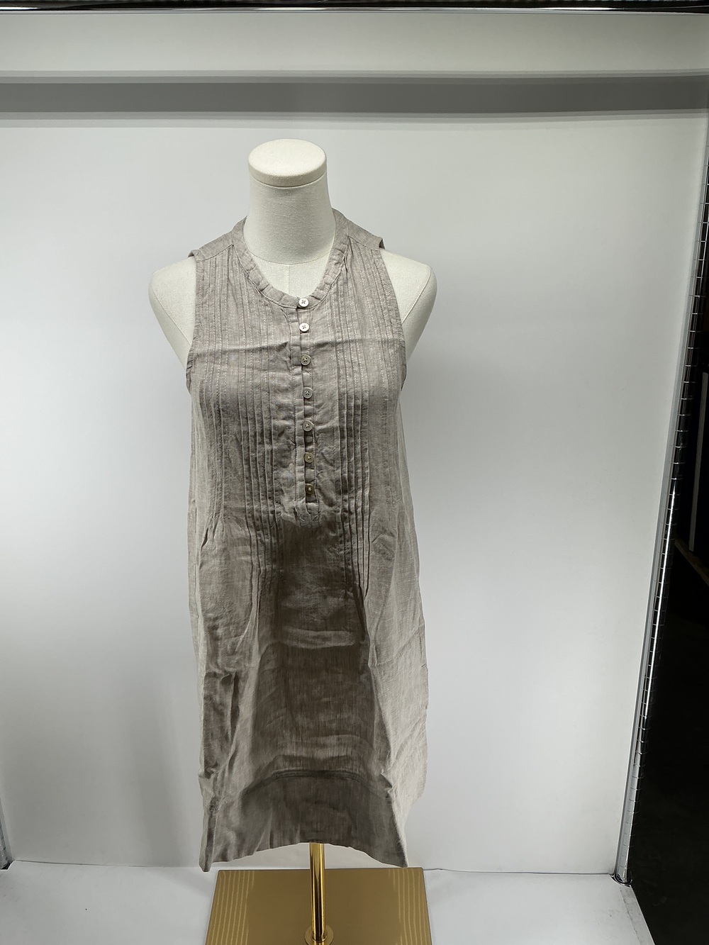 100% European Linen Sleeveless Swing Dress